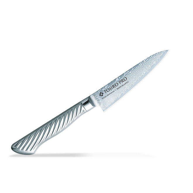 Tojiro โทจิโร่ PRO มีดปอกเปลือกในครัว เหล็กดามัสกัสชุบนิกเกิล 105 มม. F-1037 kt0635 [Direct from Jap