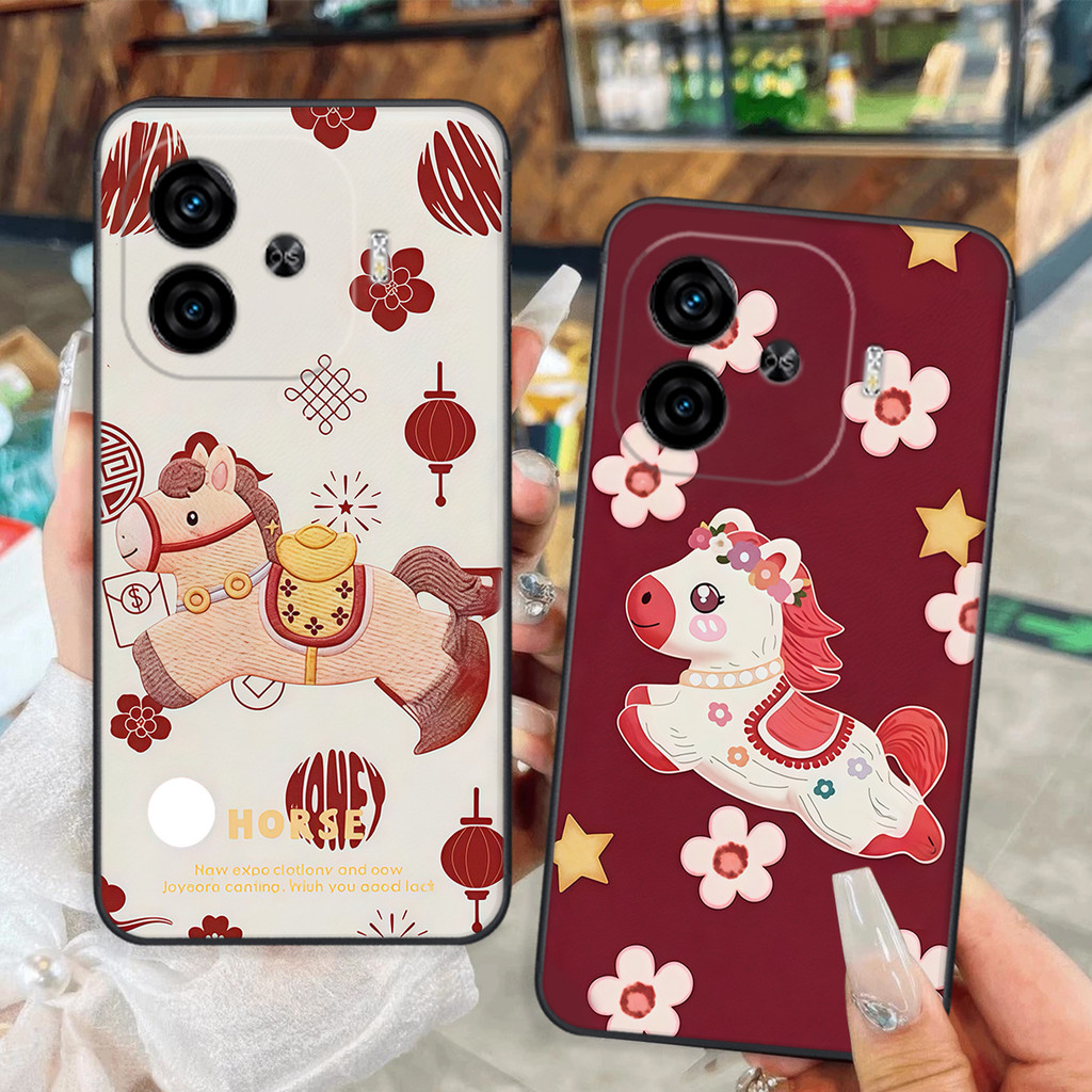 เคส Vivo iQOO Z9 Turbo 5G Lucky Horse Tet สําหรับโชคลาภ