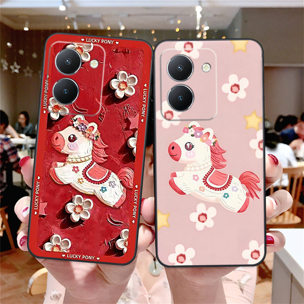 เคส Vivo Y36 / Y76 / Vivo Y78 / VIVO Y78 5G ลายม้าลัคกี้ปีใหม่สุดน่ารัก
