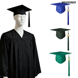 Weststreet Matte Graduation Cap พร้อมพู่ 2026 ปรับยืดหยุ่นได…
