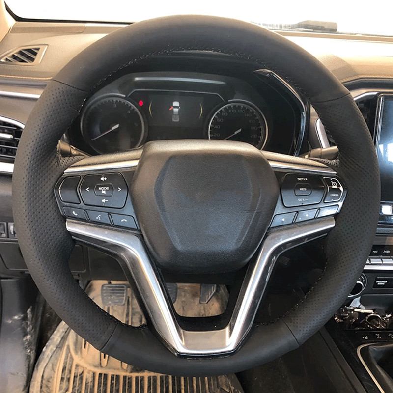 Custom Fitพวงมาลัยรถสําหรับisuzu DMAX 2023 2022/D-MAX 2021 2022/Leading D-MAX 2023 หนังเทียมลื่นรถอุปกรณ์เสริม