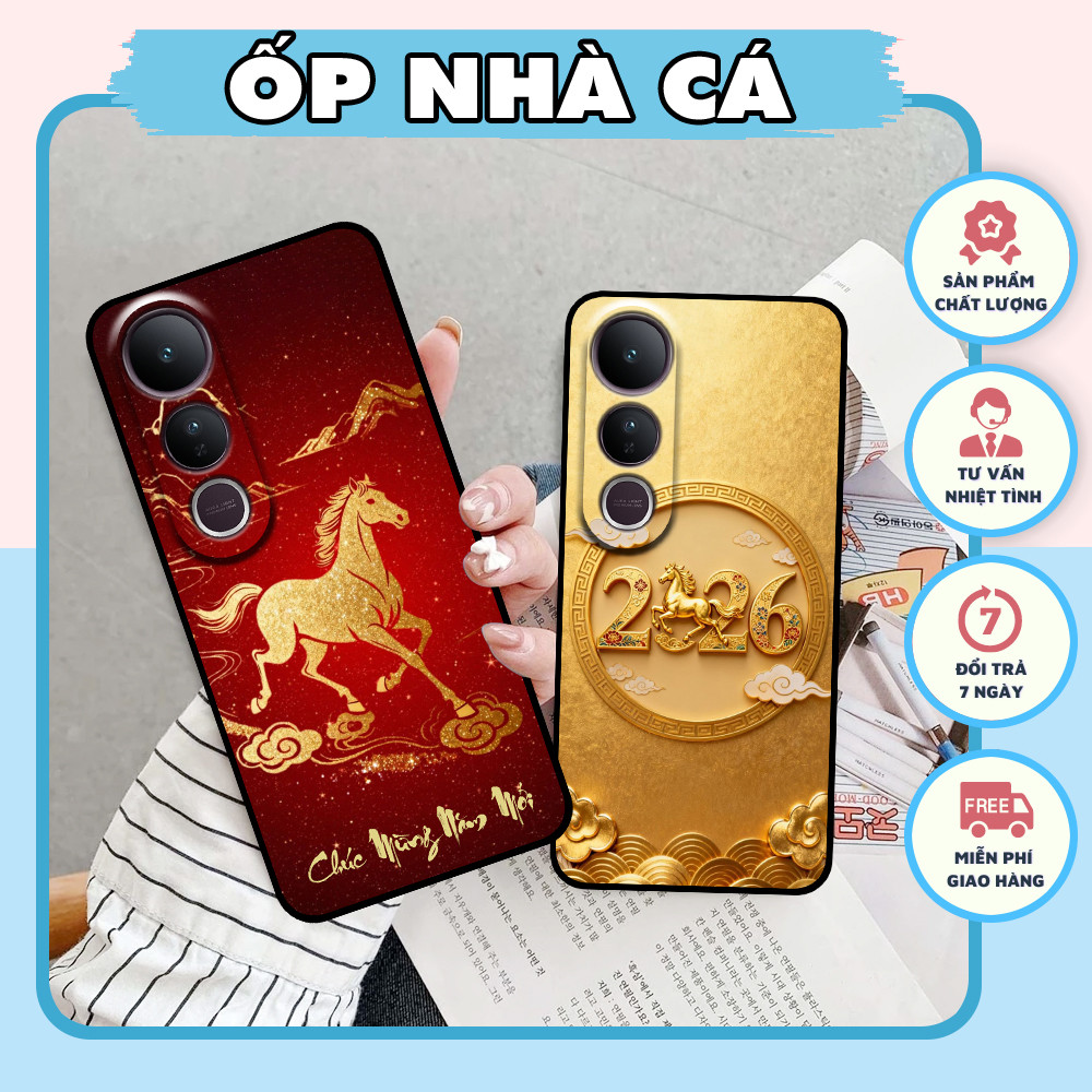 เคส Vivo V50 / V50 Lite พร้อมนําโชคปีใหม่ 2026 พิมพ์ม้า