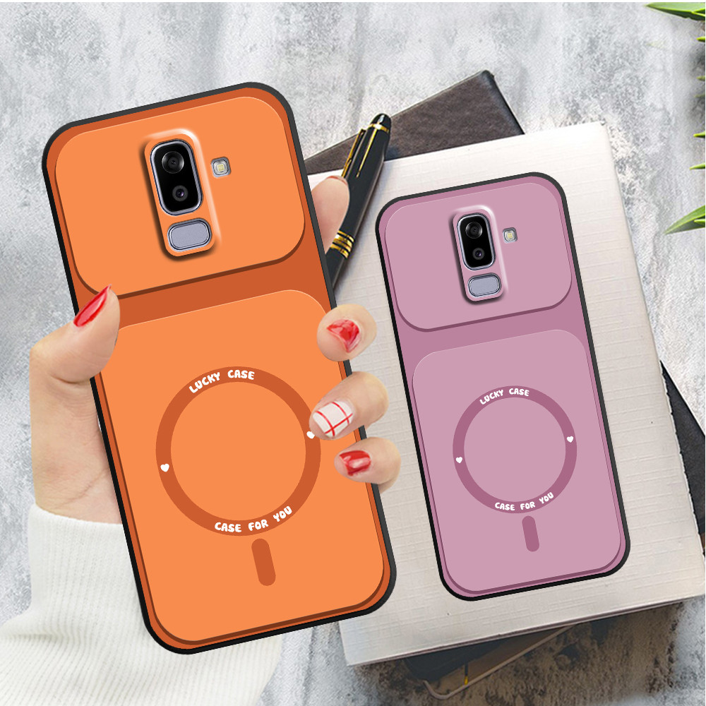 เคส Samsung J8 พิมพ์ลายวงกลม luckycase
