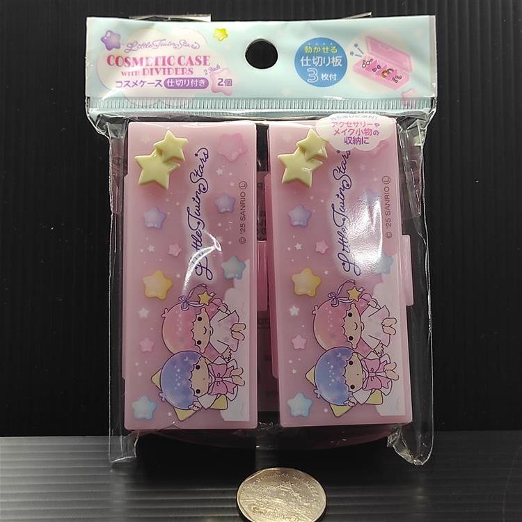 กล่องเครื่องสำอาง Sanrio Little Twin Stars กล่องจัดระเบียบ ปรับแผ่นกั้นได้ 2 แบบ ราคา ถูกที่สุด ดีลบีเคเค แกลเลอรีภาพที่ 2