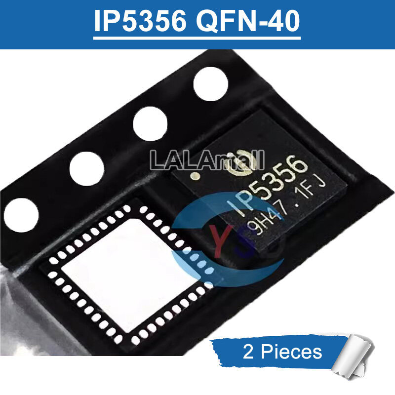 2pcs IP5356 QFN40 IP5356-188-BZ QFN-40 SMD Mobile Power Bank SOCs ชิป IC ใหม่เดิม