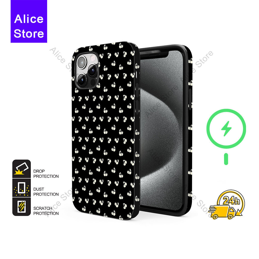 เคสโทรศัพท์เชอร์รี่สําหรับ iPhone 17 Pro Max / iPhone 16 Pro Max / 15 Pro Max / 13 เคสป้องกัน C922
