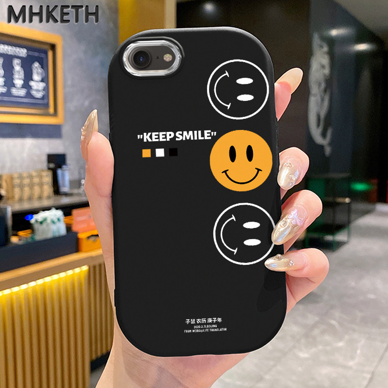 MHKETH เคสสำหรับ iPhone 6 Plus 6s Plus 7 Plus 8 Plus X Xs Max Xr 11 Pro Max เคสโทรศัพท์ซิลิโคนขายดีออกแบบ Keep Smiling
