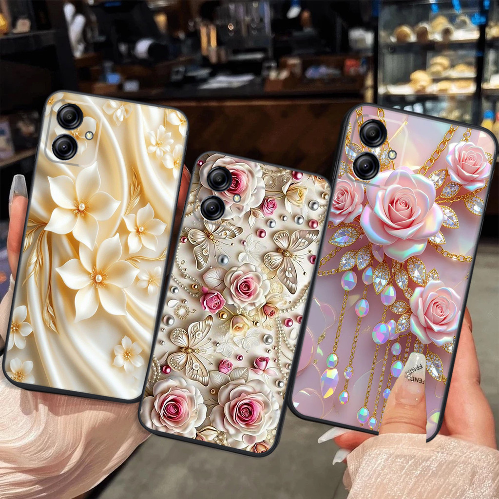 เคส Samsung A05 / Samsung A05S / Samsung A06 / Samsung A06 5G พิมพ์ลายดอกไม้หรูหรา สวยงาม คุณภาพ