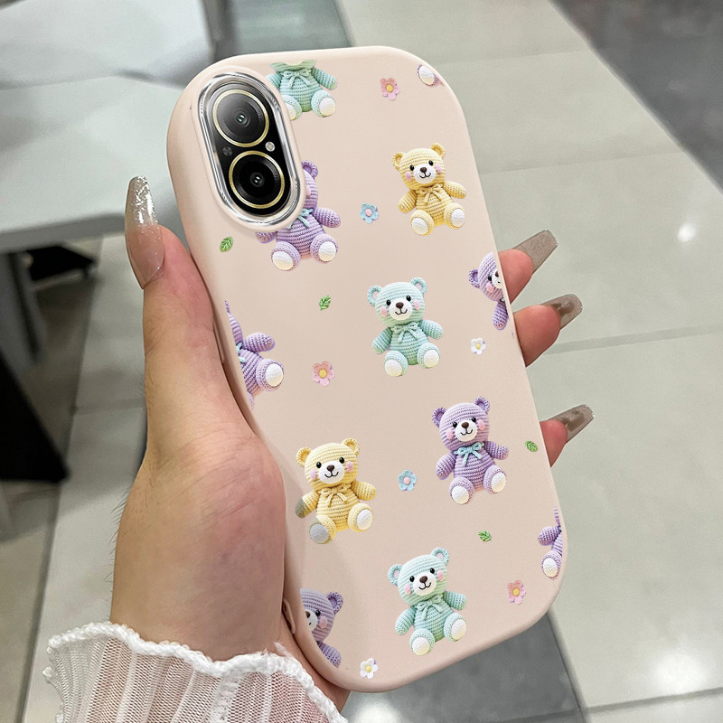 เคสสำหรับ Realme C67 Realme 12 Lite เคสโทรศัพท์หมีแมวขนมหวานกันกระแทกกลมและอ้วน