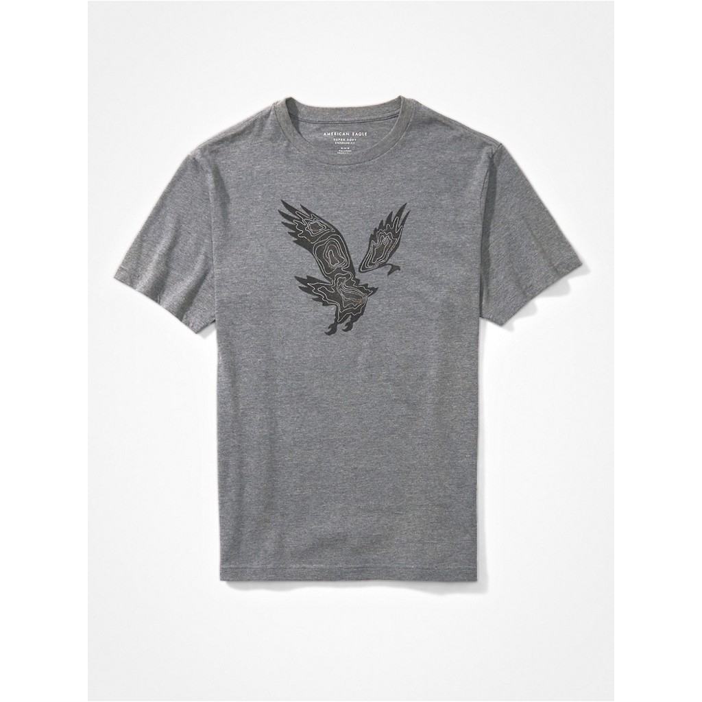 American Eagle تيشيرت رجالي — رمادي مبرقش — صورة 3