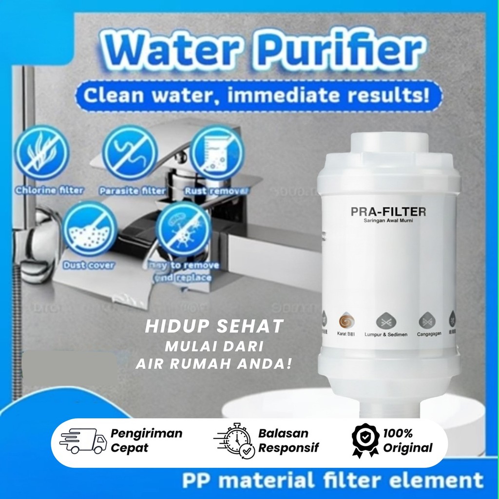 ไส้กรองน้ํา Pre-Filter เปลี่ยนได้ ละเอียด กรองได้ถึง 5 ไมครอน ฝักบัว Pre-Filter ก๊อกน้ํา Pre-Filter 