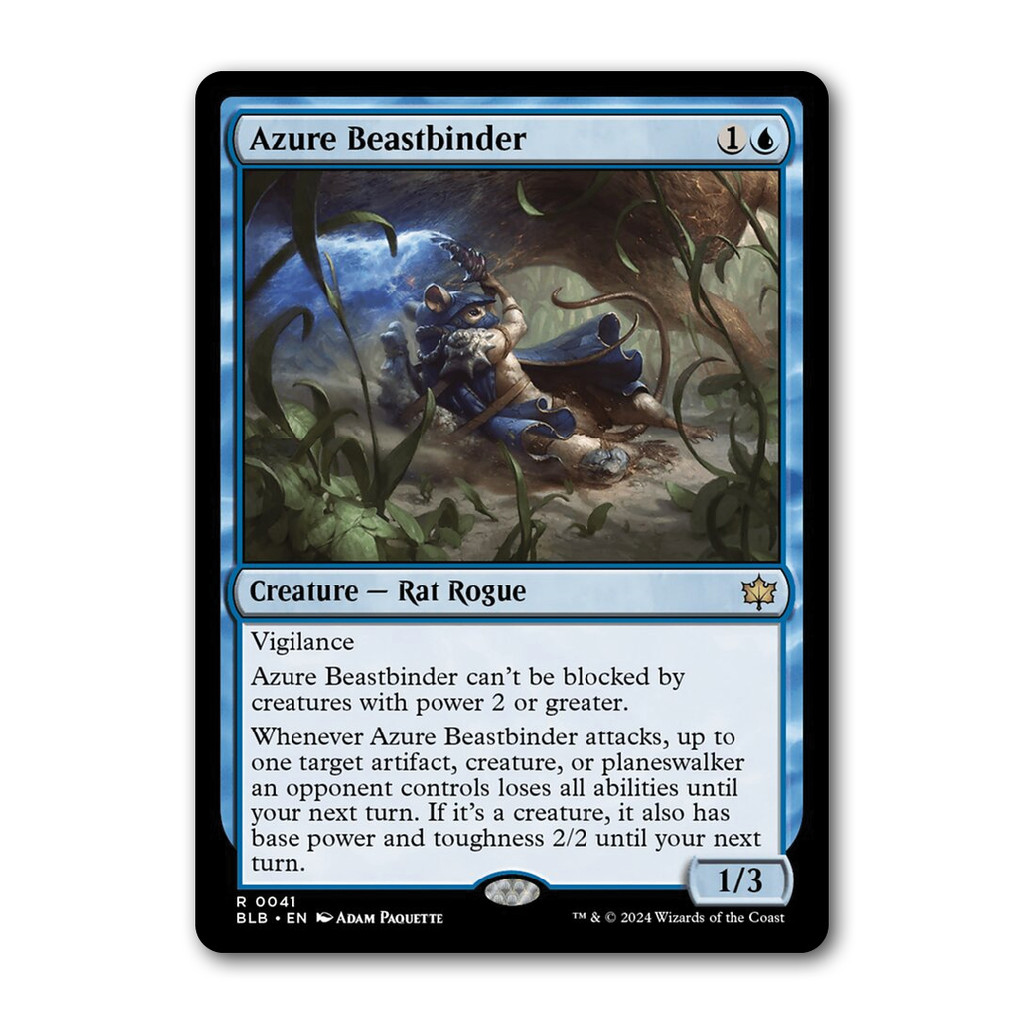 [MTG] Azure Beastbinder [BLB] [Blue] [Rare] [Normal] [ENG] [2024] (Magic: The Gathering)