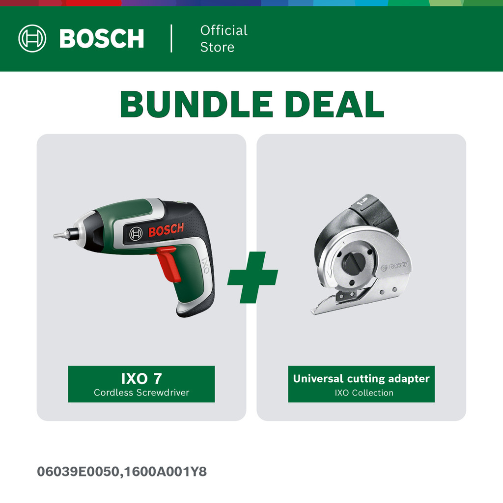 BOSCH ชุดสุดคุ้ม สว่าน IXO7 3.6V และ ชุด IXO Collection - Cutter adapter