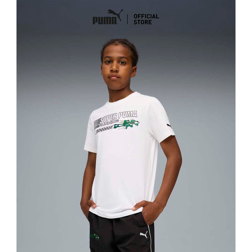 PUMA Kids Super PUMA Graphic Tee Youth สีขาว - 63223302 ราคาถูก Shopee Lazada