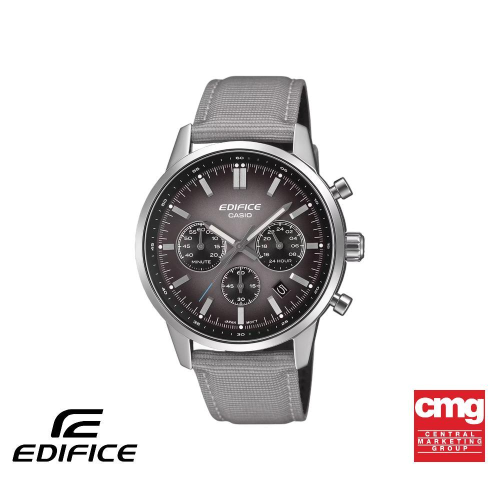 CASIO นาฬิกาข้อมือผู้ชาย EDIFICE รุ่น EFR-575C-8ADF สายผ้า สีเทา