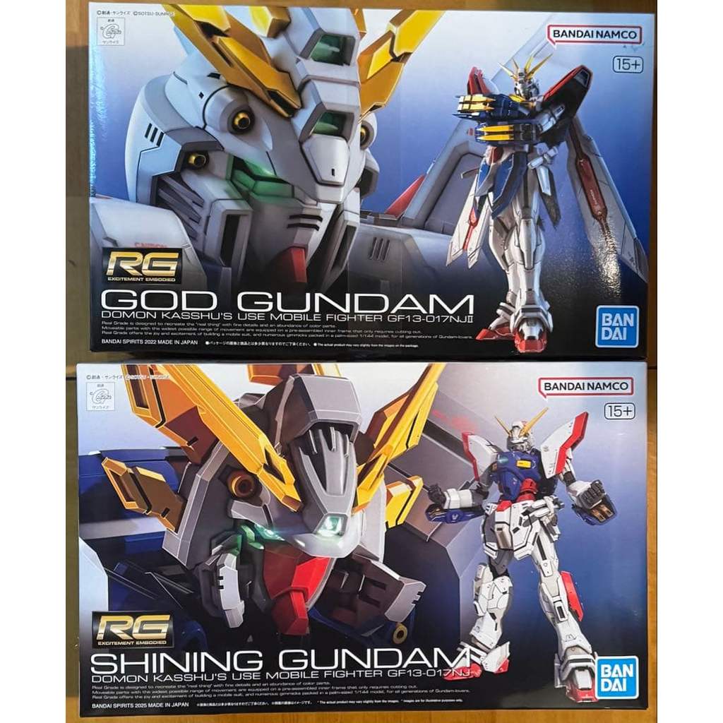 【Direct from Japan】ชุด RG Shining Gundam + RG God Gundam【Japan Exclusive】