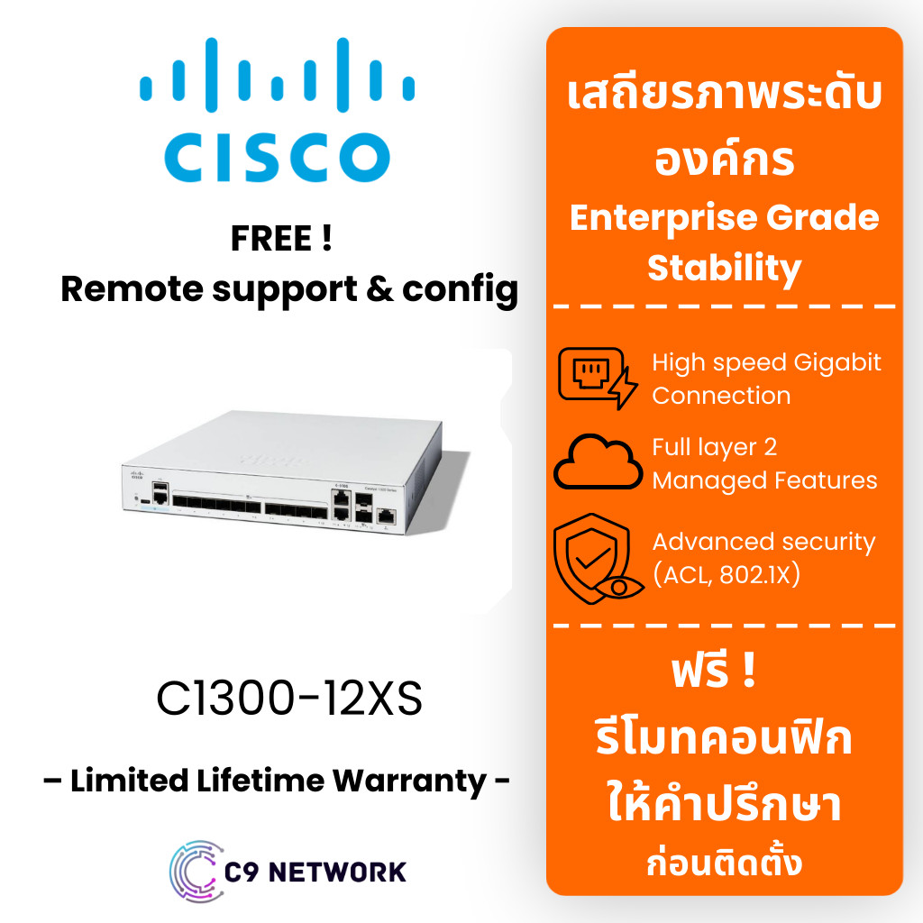 Cisco C1300-16T-2G Switch 16GE + 2x1G SFP | Cisco Switch Gigabit Network