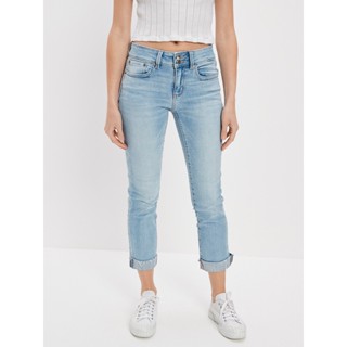 American Eagle กางเกงยีนส์ผู้หญิง ARTIST CROP JEANS สี ICED …