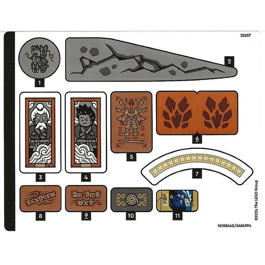 Brick2cube Part - Sticker Sheet for Set 71814 - (10108440/6484994) - 71814stk01