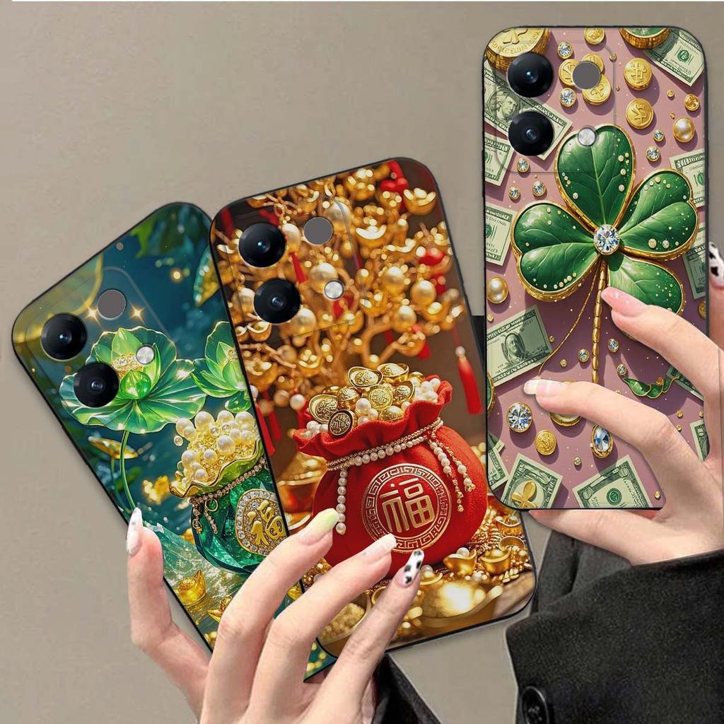 เคส Xiaomi Poco X6 / X6 Pro / X6 Neo พร้อมกระเป๋าโชคลาภและโชคสําหรับ Tet 2026