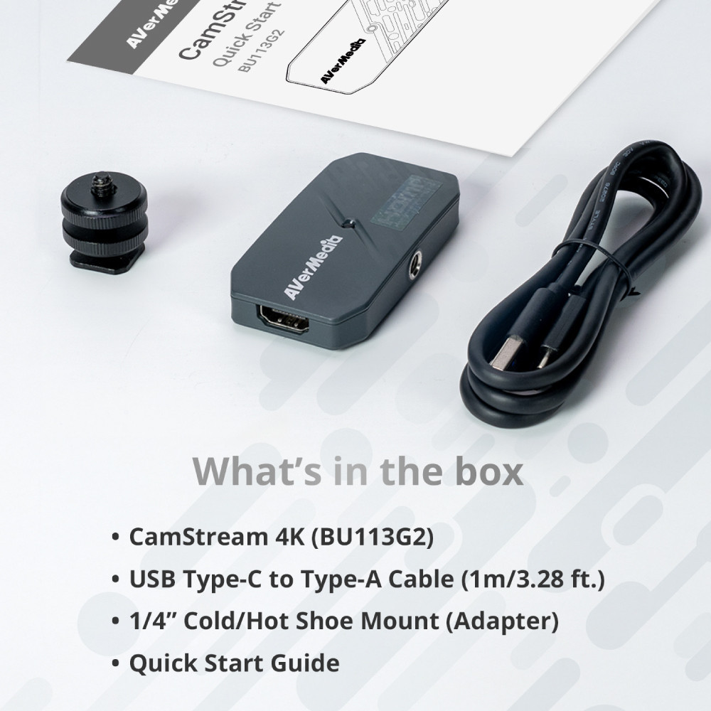 แคปเจอร์การ์ด AVER MEDIA BU113G2 CAM STREAM 4K สำหรับสตรีมมิ่ง_8