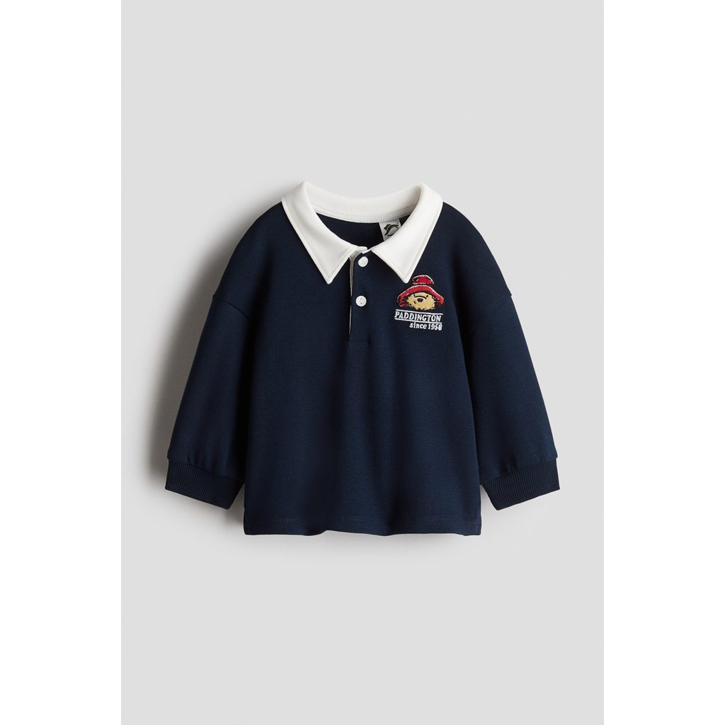 เสื้อโปโลแขนยาว Baby boy HM H&M_สินค้าแท้