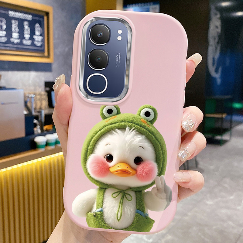 เคสสำหรับ VIVO Y19s Y29 5G เคสโทรศัพท์เป็ดน่ารักกันกระแทกกลมและอ้วน