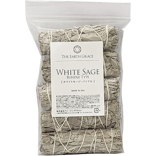 THE EARTH GRACE White Sage Bundle, 5 Incense, Purification, Smudging