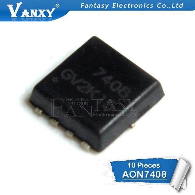 10pcs AON7408 DFN เครื่องหมาย 7408 AON7408L AO7408 DFN3x3 SMD 30V N-Channel MOSFET ใหม่ IC
