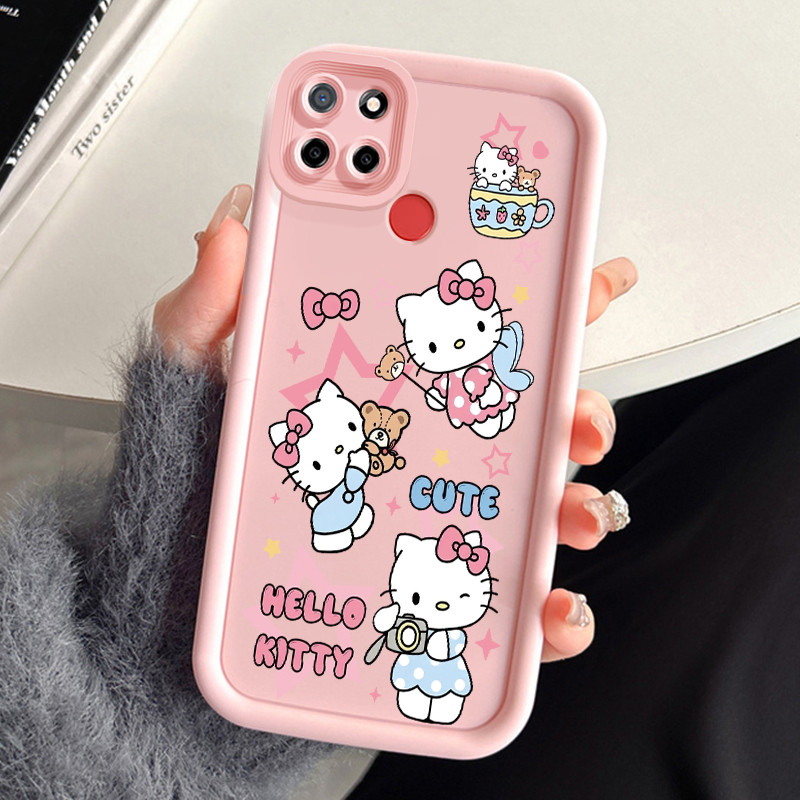 เคสสำหรับ Realme C12 C25 C25s Narzo 20A Narzo 30A Narzo 50A เคสโทรศัพท์แมวน่ารักสามสีซิลิโคนกันกระแทก ราคา ถูกที่สุด ดีลบีเคเค แกลเลอรีภาพที่ 2