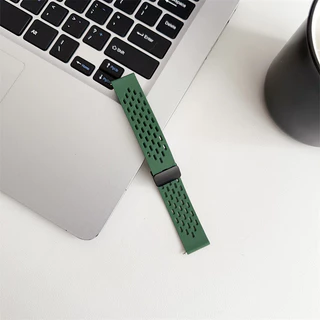 สําหรับ Black Shark GS3 Ultra Strap สายนาฬิกาซิลิโคนแม่เหล็ก 22 มม. การออกแบบรังผึ้งสายรัดข้อมืออุปกรณ์เสริม