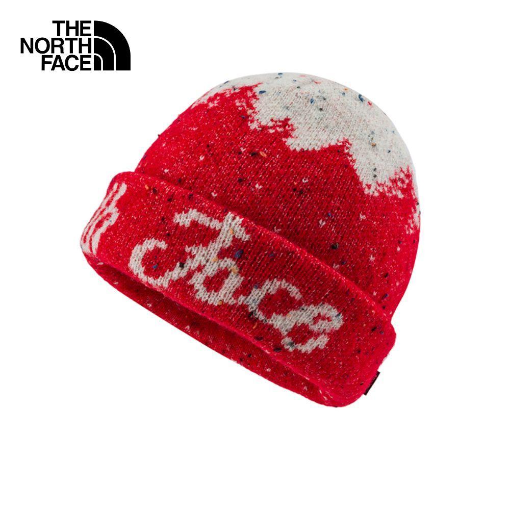 THE NORTH FACE CABIN MOUNTAINSCAPE BEANIE - TNF RED-TNF WHITE หมวกบีนนี่