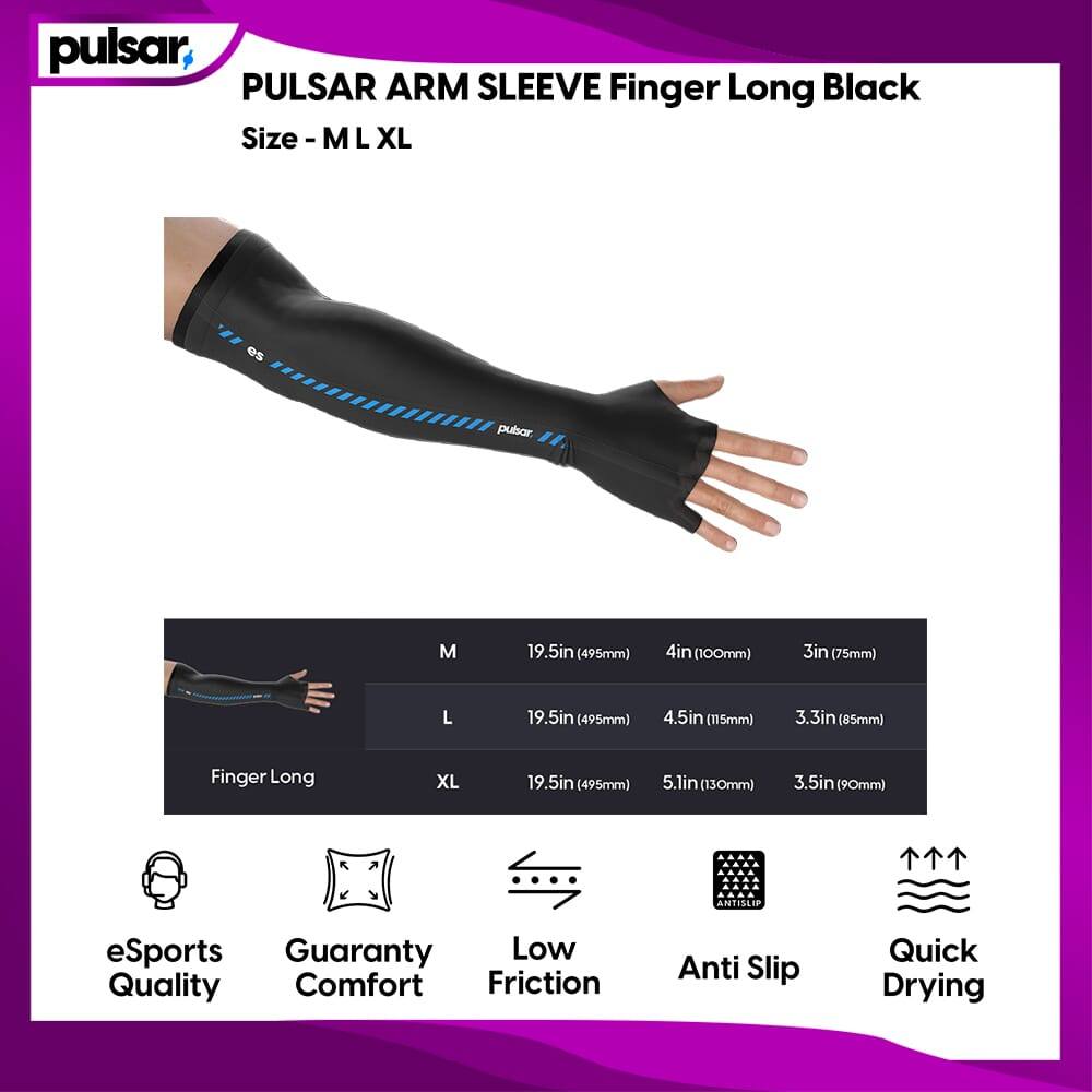 อุปกรณ์เสริมเมาส์สําหรับเล่นเกม-ปลอกแขน Pulsar eS ARM SLEEVE Finger Long Size M/L/XL สบายไม่มีรอยต่อ