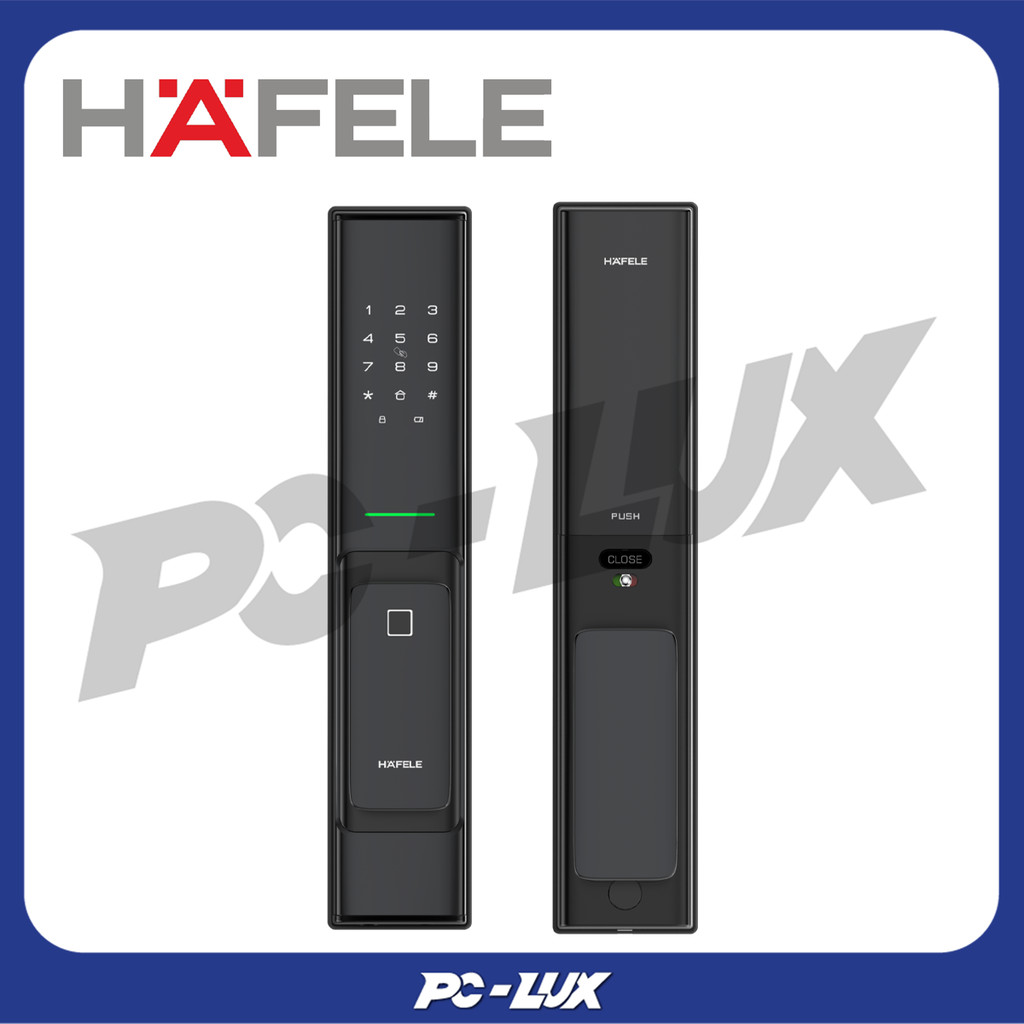 HAFELE กุญแจดิจิทัล Mortise Lock รุ่น PP8100 499.21.185 สีดำด้าน