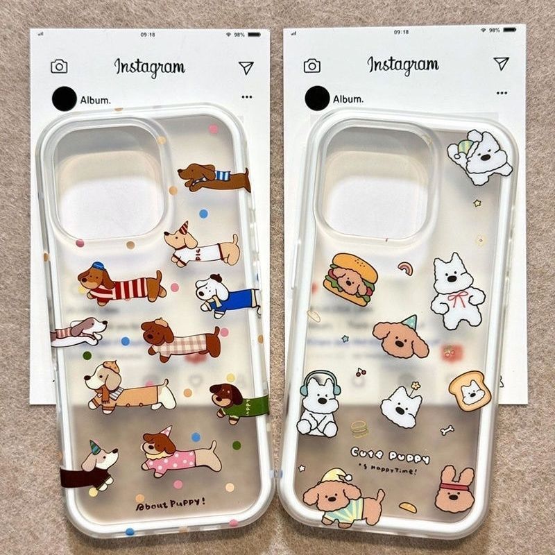 Burger Dog Girl Dot Casing Redmi Note 15 Pro + 5G 8 9 10 Pro Note 14 Pro 13 4G 12 Pro Plus 9S 10S No