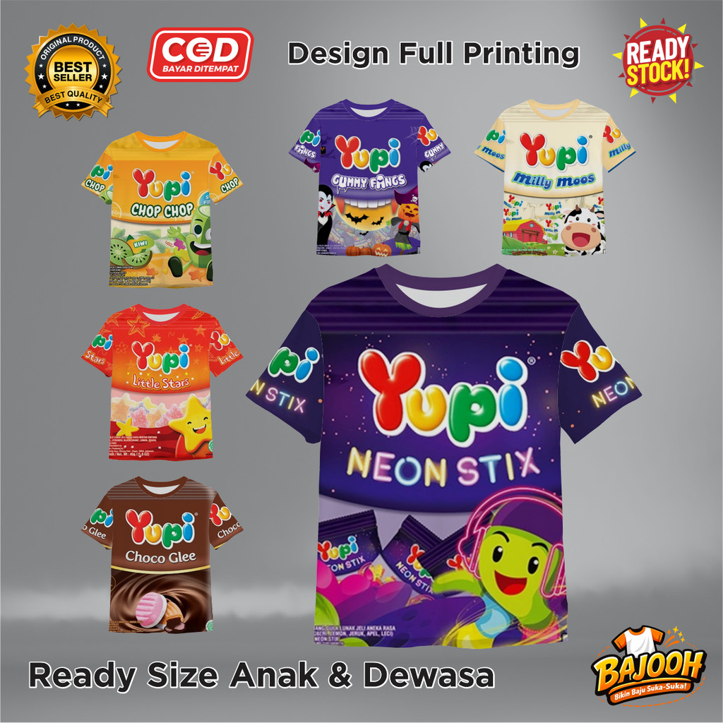 Yupi Candy Series Neon Stix Milly Moos Gummy Fangs Chop Little Stars Choco Glee พิมพ์เต็ม Cool | เสื