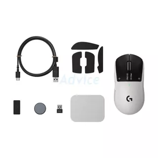 LOGITECH MOUSE WIRELESS (เมาส์ไร้สาย) PRO X 2 SUPERSTRIKE LUNAR ECLIPSE - A0179393