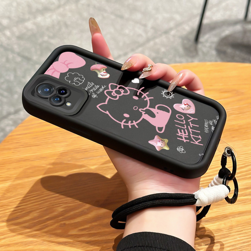 เคสสำหรับ VIVO V21 4G V21 5G เคสโทรศัพท์แมวสามสีซิลิโคนสายคล้องกันกระแทก ราคา ถูกที่สุด ดีลบีเคเค