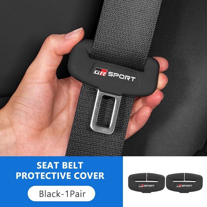 [📣ส่งไว มีCOD]  2ชิ้น  Toyota GR Sport  ปลอกซิลิโคนหุ้มเข็มขัดนิรภัยรถยนต์ป้องกันรอยขีดข่ว