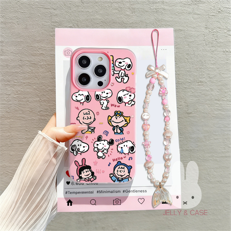 GANTUNGAN Snoopy Jelly Lanyard 2 In 1 กรณีRedmi A7 Proหมายเหตุ 14 4G 5G 15C 15 A5 13C 14C 13X 13 Gd2