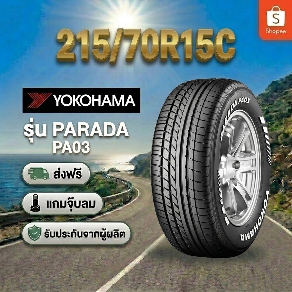 285/45R22 YOKOHAMA PARADA Spec-X PA02 ยางใหม่ 1 เส้น ปี 2026