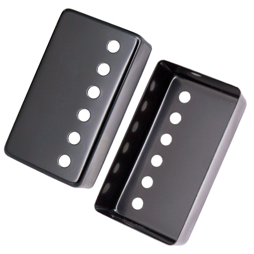 [ETR]50/52 มม.โลหะ Humbucker Pickup Cover สําหรับ LP สไตล์กีตาร์ไฟฟ้าสีเงินสีดํา