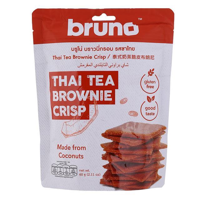 🌷 บรูโน่บราวนี่กรอบรสชาไทย 60กรัม 🍃 8859069907186 🌻 Bruno Thai Tea Brownie Crisp 60g. 🌿 ของแห้งและเค