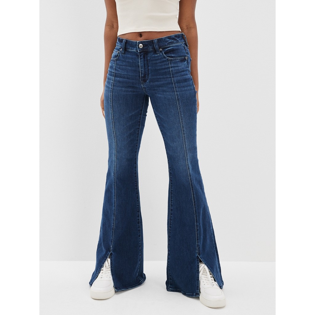 American Eagle กางเกงยีนส์ผู้หญิง FESTIVAL FLARE JEANS สี DARK ATLANTIC - 043-4208-516