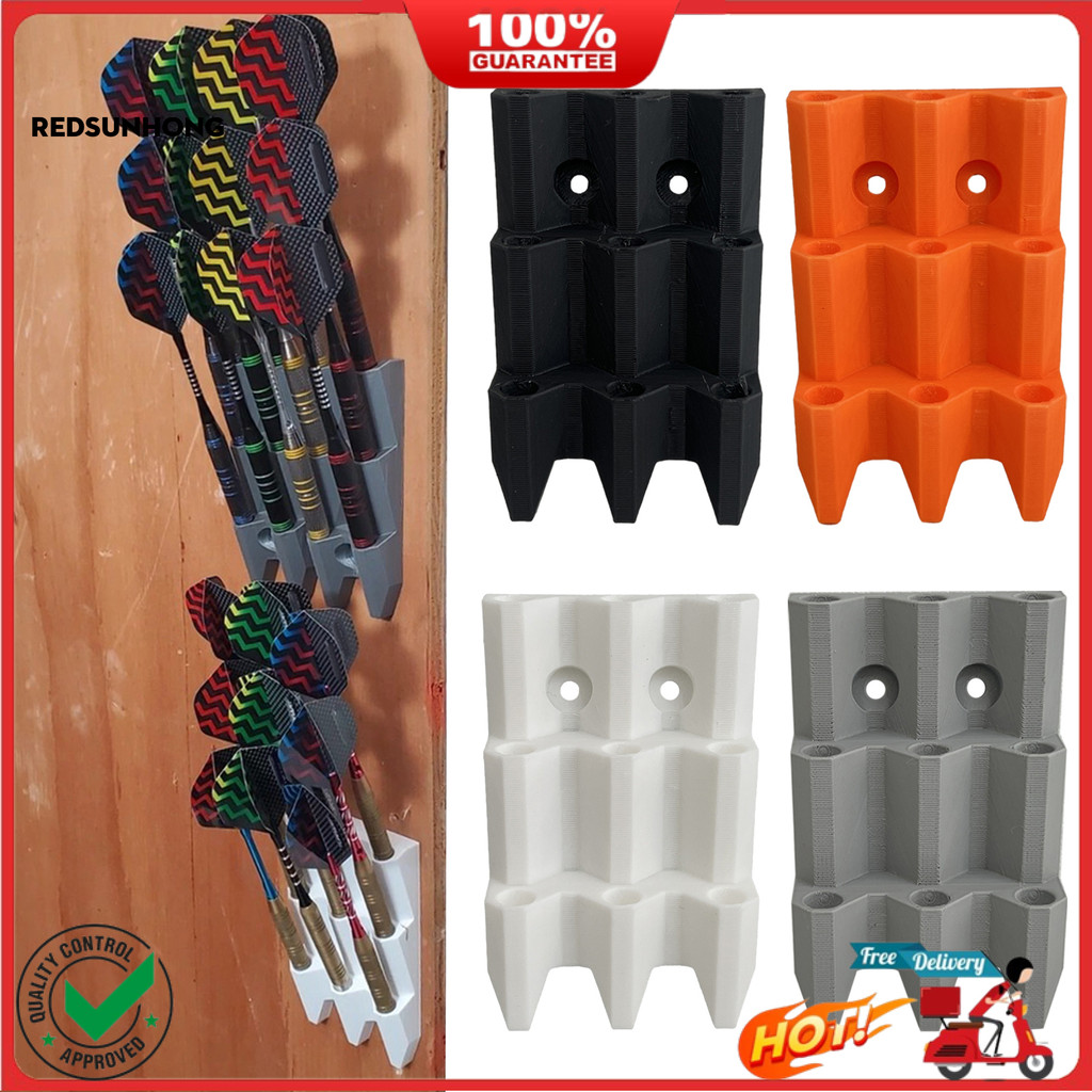 ✧ติดผนัง Dart Organizer 9 Slot Dart Holder 3D พิมพ์ Dart Rack วันเกิดงานรื่นเริงสําหรับผู้เล่น Dart