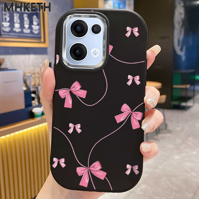 MHKETH เคสสำหรับ OPPO Reno 13 5G Reno 13F 4G Reno 13F 5G เคสโทรศัพท์มือถือสำหรับผู้หญิงลายโบว์สั่งทำพิเศษ