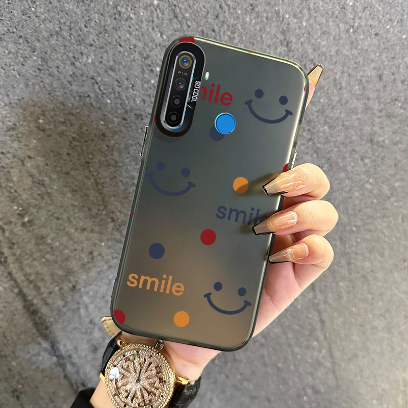 เคสสำหรับ Realme 5 5i 5s 6i C3 C3i เคสโทรศัพท์รอยยิ้มป้องกันการตกเปลือกแข็งกันกระแทก