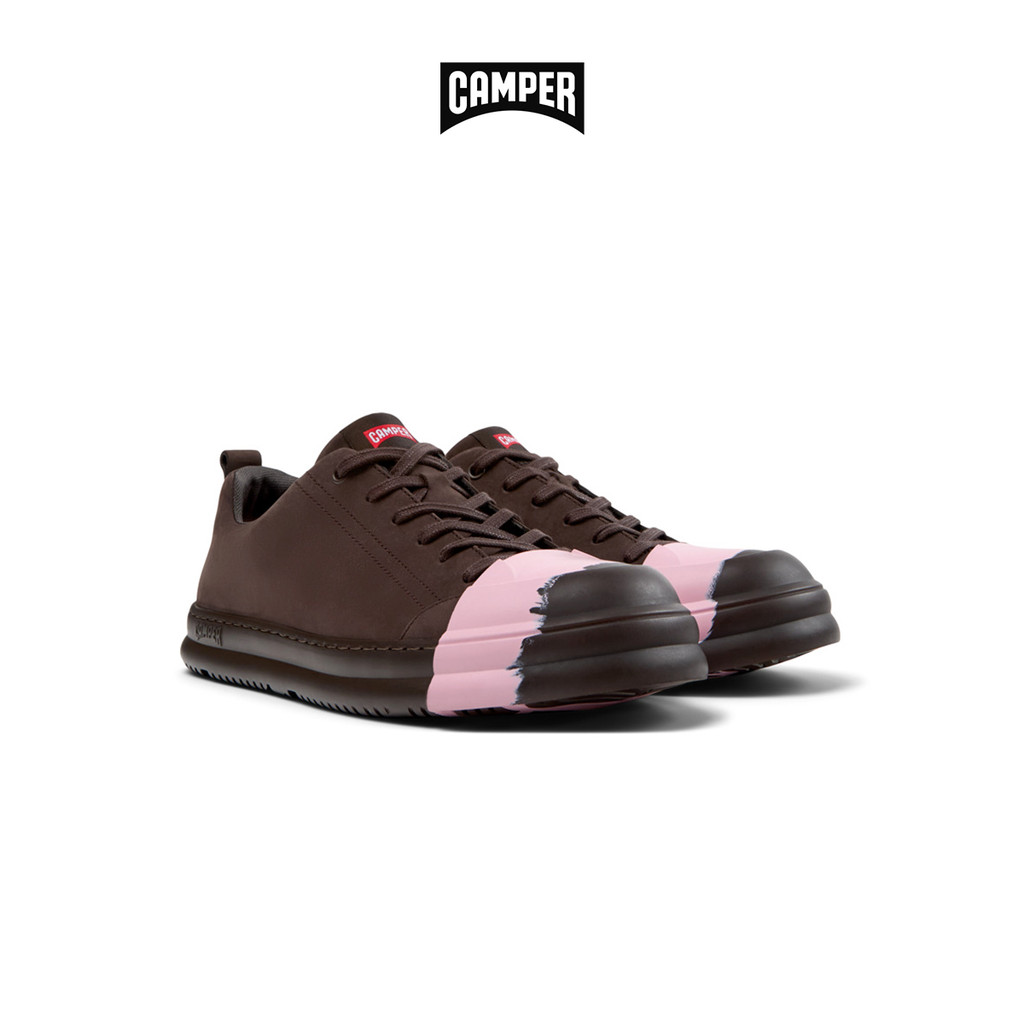 CAMPER รองเท้าผ้าใบ ผู้ชาย รุ่น Junction Runner สีน้ำตาล ( SNK -  K100978-007 )