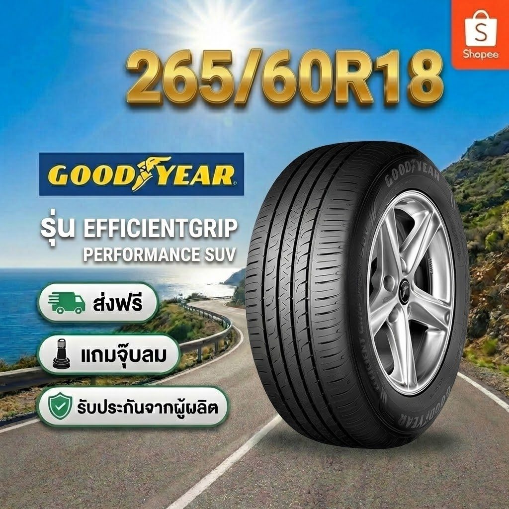 ยาง 265/60R18 GOODYEAR EFFICIENTGRIP PERFOMANCE SUV  ราคาต่อเส้น  ปี 2026