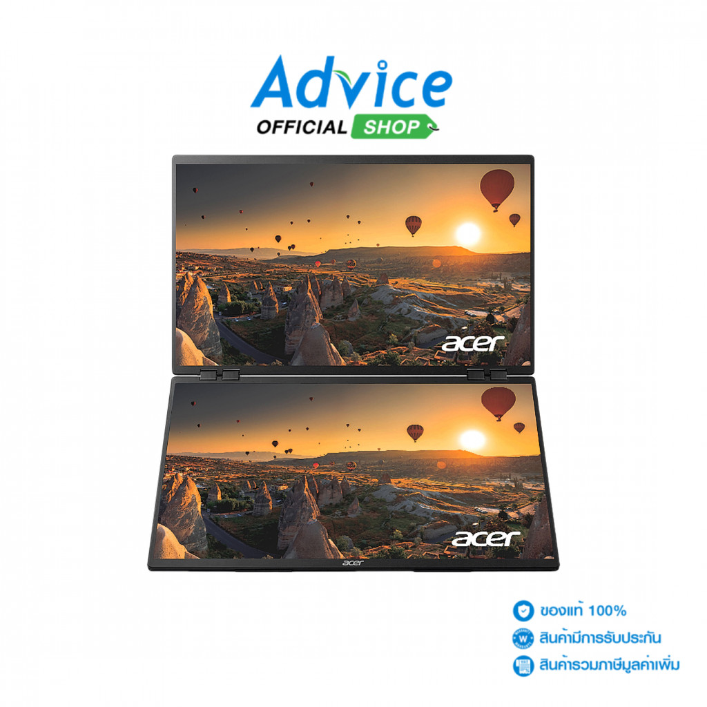 ACER PORTABLE MONITOR (จอคอมพิวเตอร์) 23.8'' PD243YEBMIUUX (IPS, HDMI, USB-C, SPK) 100Hz - A0179308